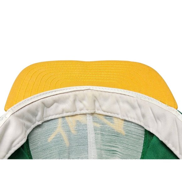 Vintage 90s Yaga Snapback Hat Cap Green Yellow Adjustable Streetwear 90s Fashion - Picture 11 of 12